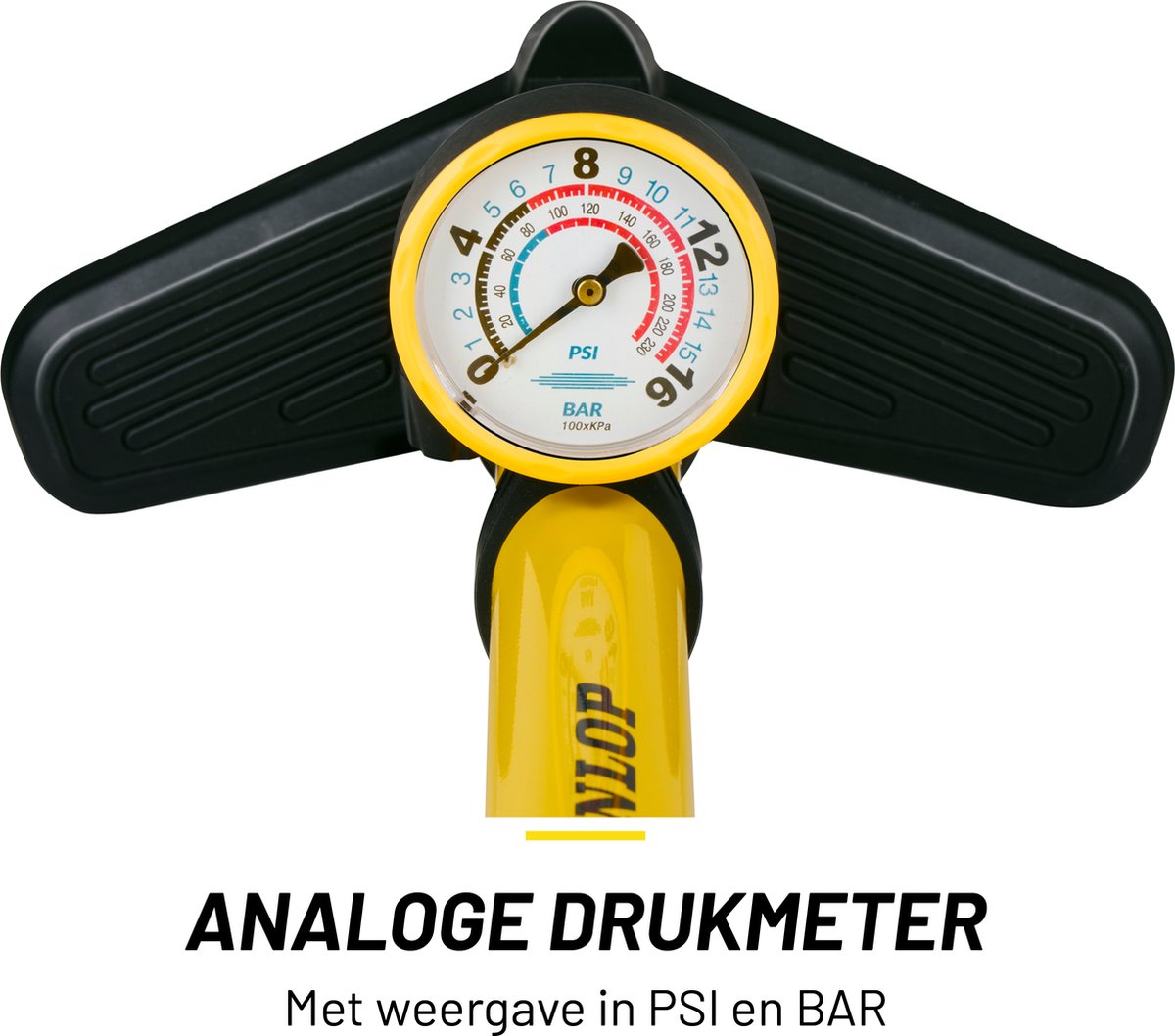 Dunlop Fietspomp met Drukmeter