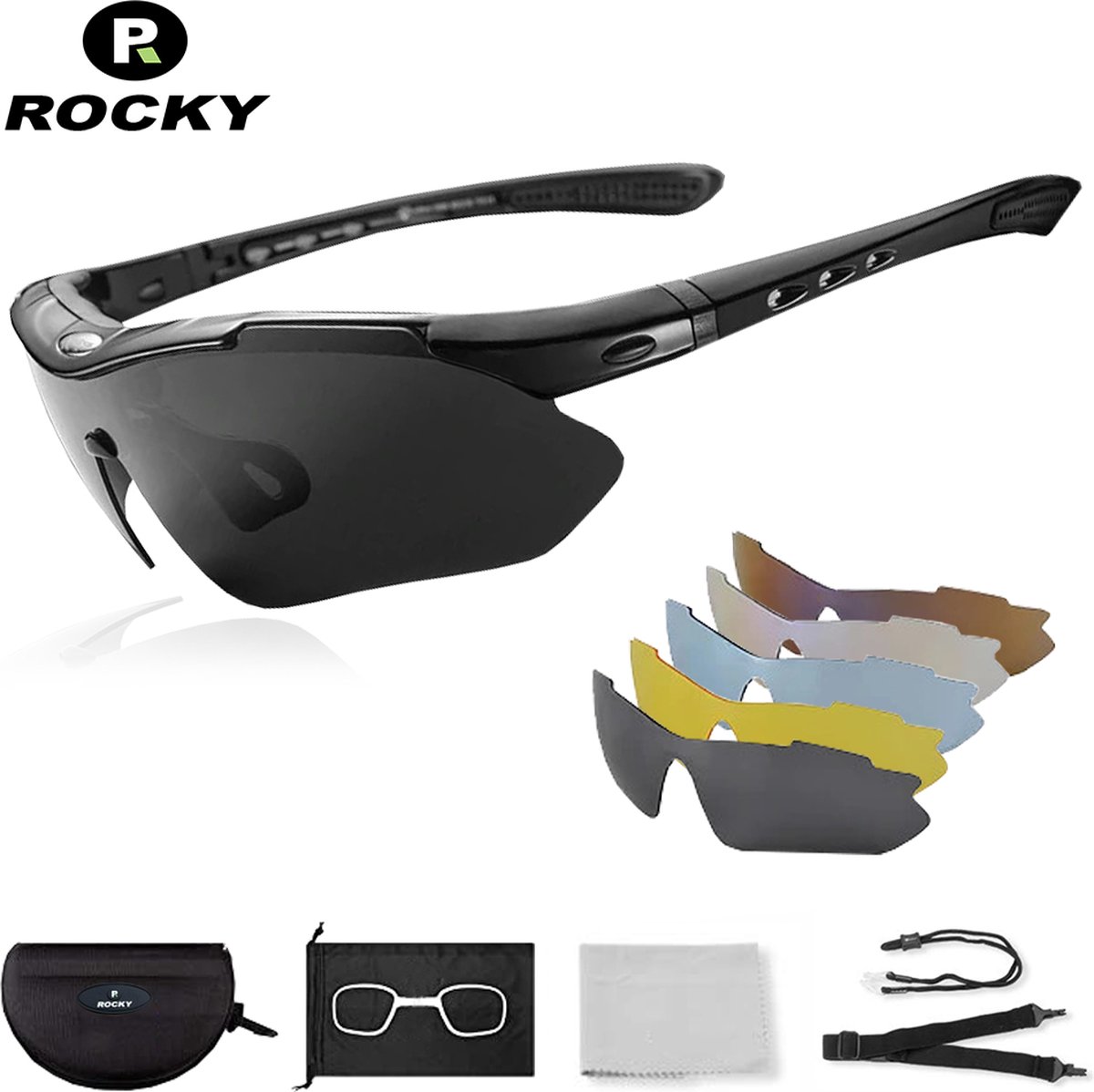 Rocky fietsbril + 5 verwisselbare lenzen