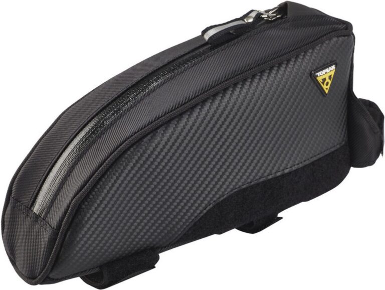 Topeak Fuel Tank L toptubetas bevestigd op framebuis van fiets